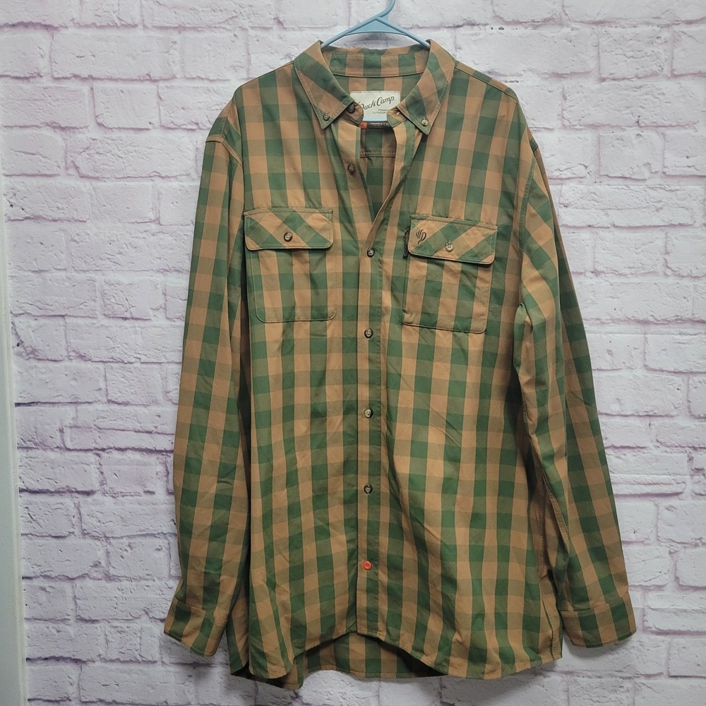 Duck Camp Plaid Button Hunting Shirt XXL Tall Gorpcore Workwear Utility Techwear